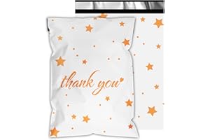 Vapulcio Thank You Poly Mailers 10x13 Inch 100 Pcs - Pentagram printed Shipping Bags, 2.4mil Thickness, Waterproof and Tear Resistant Mailing Envelopes, Self-Sealing Packaging Bags for Small Business