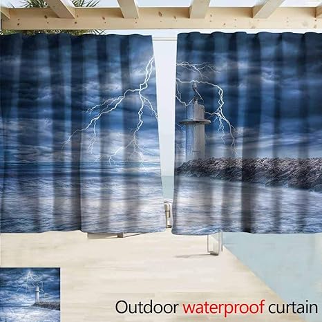 Amazon Com Marymunger Outdoor Patio Curtains Lighthouse Windy