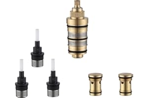 Brass Ceramic Shower Valve Shower Mixer Valve Core Replacement Parts Thermostatic Shower Valve Cartridge For AYIVG 3 Functions Thermostatic Shower System Series