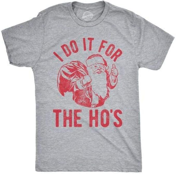 Rude-Christmas-Santa-Face Shirt-I-Do-It-for-The-Hos-Santa-Christmas