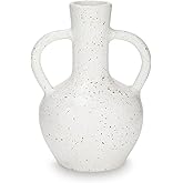 Signature Design by Ashley Dallinworth Casual Vase with Handle, White & Black