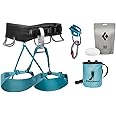 BLACK DIAMOND Womens Momentum Rock Climbing Harness - Complete ATC-XP Package