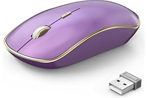 JOYACCESS Wireless Mouse - 2.4G Portable & Ergonomic with 5 DPI Levels for Desktop, Notebook, PC & Laptop (Purple)