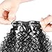 Afro Kinky Curly Clip in Human Remy Hair Extensions Brazilian Curly Clips Hair Extensions 4B 4C 8A Virgin Thick Natural Black Color Clip on For Black Women 10-22 inch (18 inch, AC #1B)