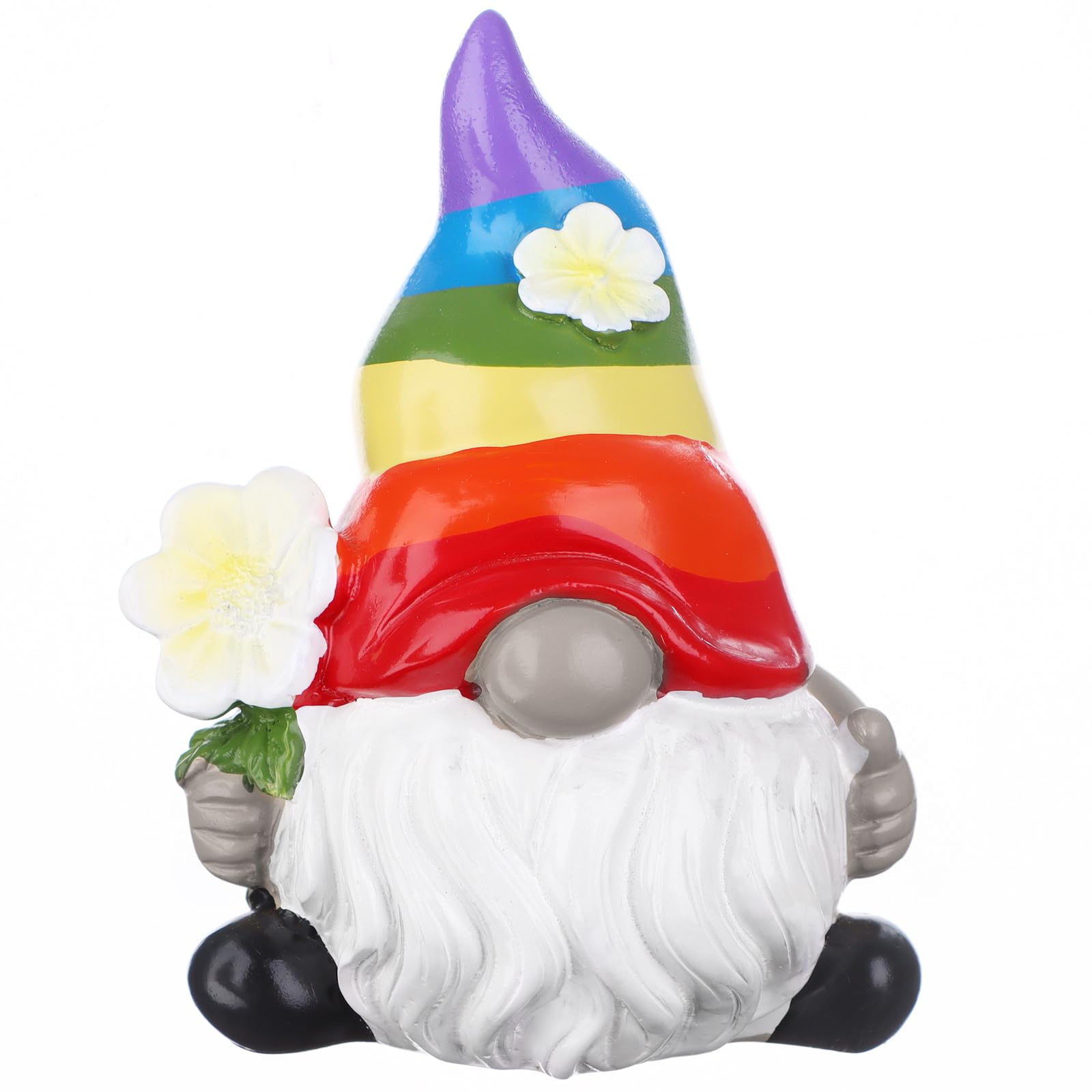 Garden Rainbow Gnome Resin Statue, Faceless Doll Figures Miniature Home Decoration for Lawn Ornaments Indoor or Outdoor Patio Deck Yard Garden Lawn Porch-4 x 4 x 10 cm/ 1.57 x 1.57 x 3.94 Inches