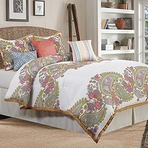 Amazon.com: PH 7 Piece Queen White/Multicoloured Comforter