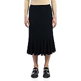 ESTEEZ Stretchy A-Line Skirt for Women - Knee Length/Midi