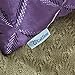 CaliTime Pack of 2 Cushion Covers Throw Pillow Cases Shells for Home Sofa Couch Diamonds Chain Geometric Embroidered 18 X 18 Inches Purple