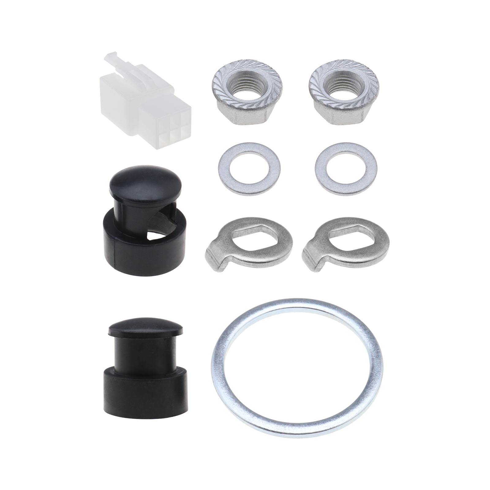 VGOL 1 Set E-Bike Hub Motor Nuts Bike Safety Washers Electric Bicycle Wheel Lock Nuts Motor Axle Bolt Screw for 250W-500W Motors with 12mm Shaft