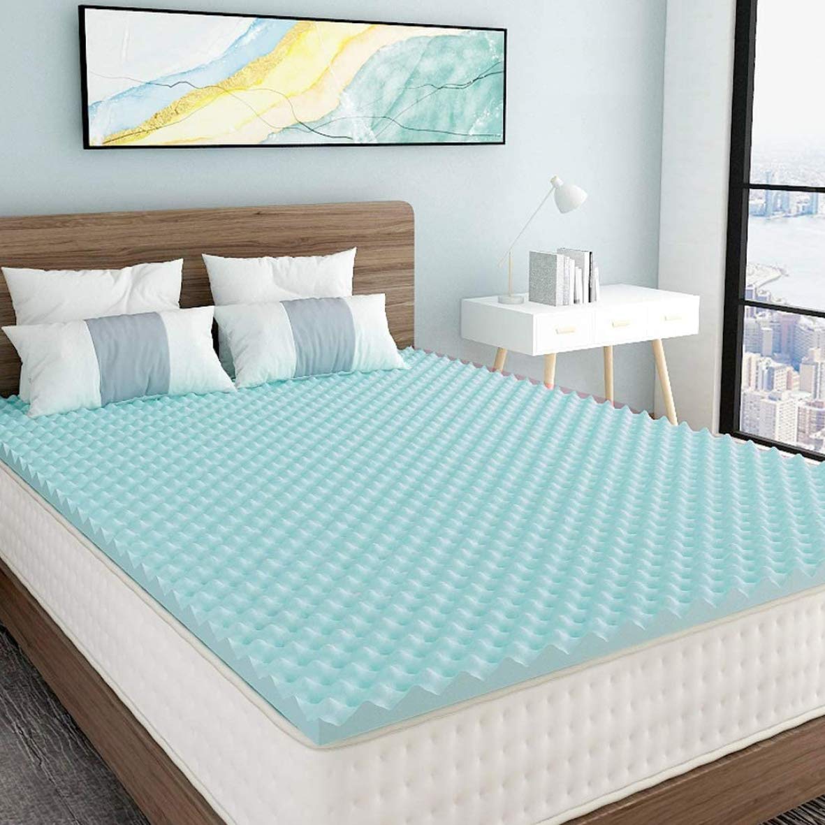 Buy Naplogy® Cool Gel Egg Tray Memory Foam, Mattress Topper for