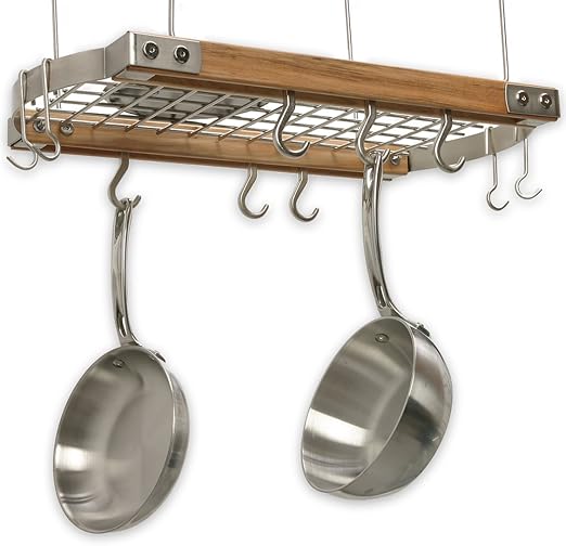 Amazon Com J K Adams 24 Inch By 13 Inch Mini Ceiling Pot Rack