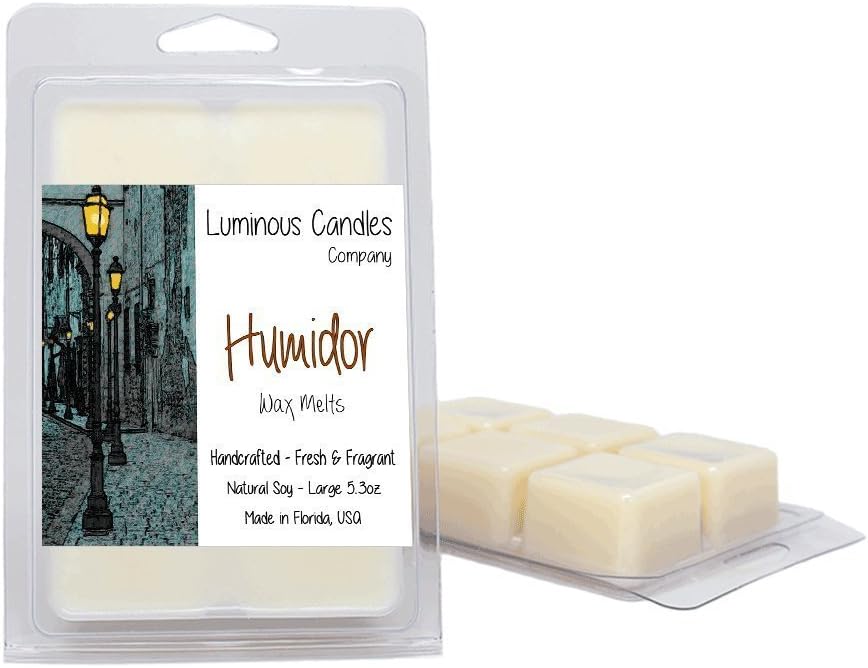 Wax Melts - The Humidor - 2 Pack - Large 5.3 Ounce (per pack) Natural Soy Wax Tarts