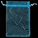 Organza Bags - 150-Count Blue Satin Drawstring Organza Bags, Mesh Favor Bags for Baby Showers, Wedding Gifts, Special Occasions, Party Favors - 3.75 x 5.75 to 4 x 6 Inches