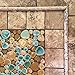 Pebble Porcelain Tile Fambe Turquoise Green Beige Shower Floor Pool Alley Tiles Mosaic TSTGPT005 (4 x 6 Inches Sample)