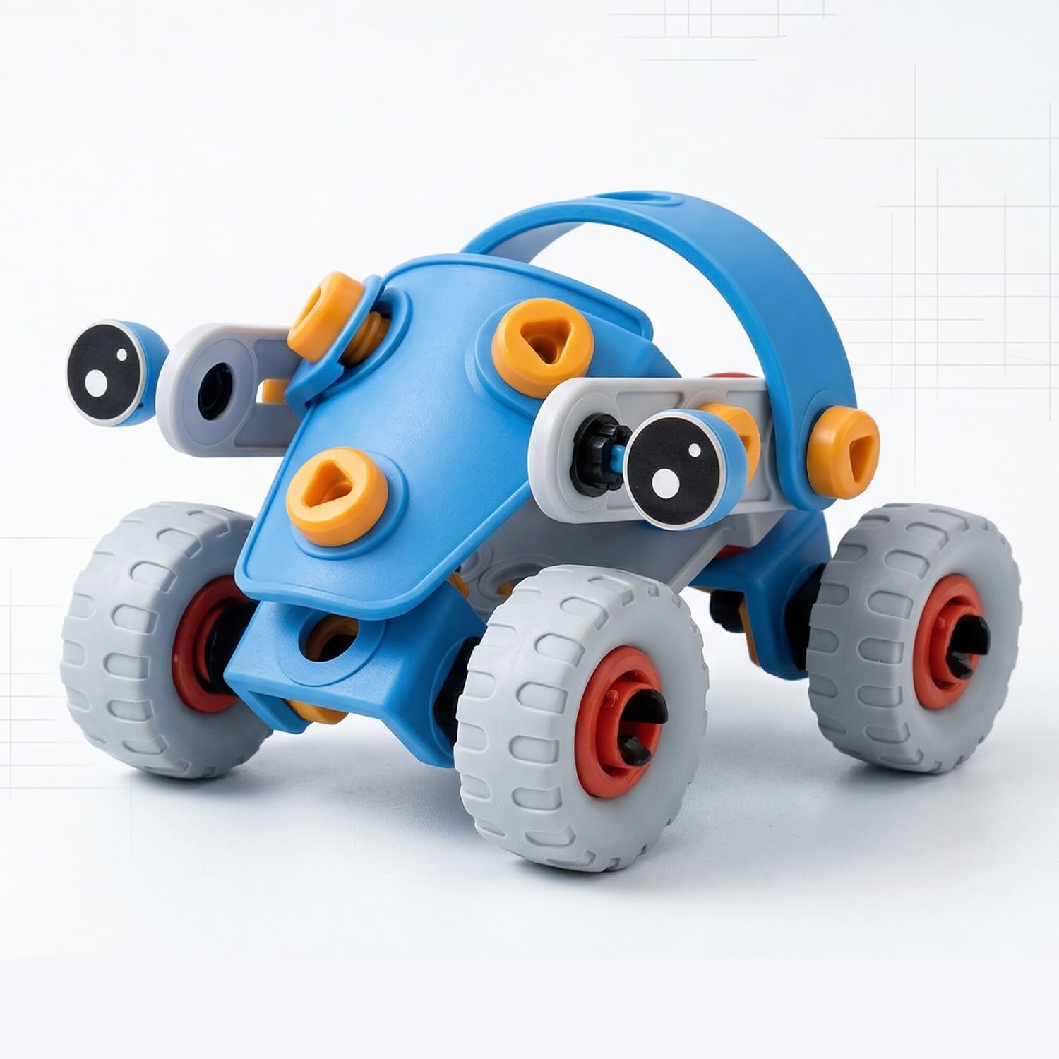 Toy Cars Gift for 3 Year Olds - Learning & Building Kids Play Vehicles, Educational Take Apart Car with Tools, Cars Toys with Soft Rubber & ABS Parts | Toddler Toys 3 Years Boys