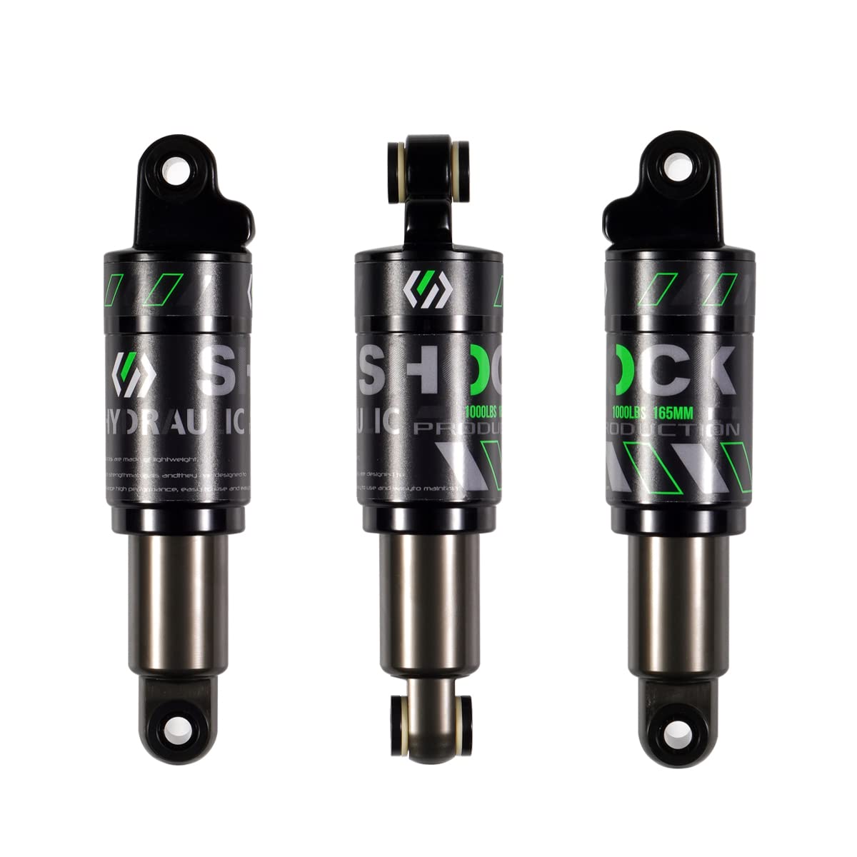 Chooee Mountain Bike Rear Shock absorber Rear Oil MTB Damper 120mm/125mm/150mm/165mm/185mm/190mm/200mm Bicycle Rear Damper 165mmx1000lbs