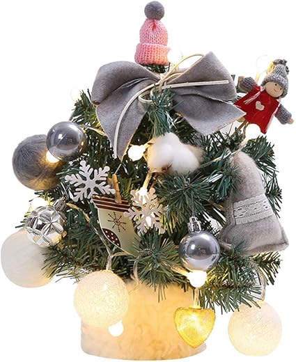 Decorazioni Natalizie Con Luci.Twocc Natale Albero Di Natale Fai Da Te Decorazioni Natalizie Artificiali Per Affollamento Di Natale Con Luci Da 30 Cm Grigi Amazon It Fai Da Te