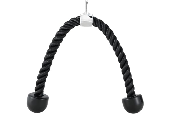 weyleity Tricep Rope Push Pull Down Rope Cord Heavy Duty Workout Home Cable Attachment Handle Gym Press Tension Nylon Rope, 2
