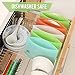 Reusable Silicone Food Storage Bags Set 4 Medium 3 Large | Sandwich, Sous Vide, Liquid, Snack, Lunch, Fruit | FDA, Keep Food Hot or Cold Airtight Zip