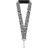 Buckle Down Lanyard - 1.0" - Steal Your Face Stacked Gray Accessory