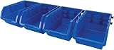 PERFORMANCE TOOL W5196 Large Stackable Storage Trays Blue Pack of 4 Adjustable view 4