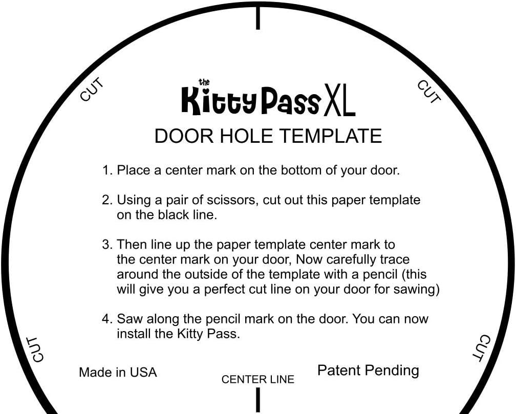 The Kitty Pass XL Large Cat Door, Interior Large Pet Door Hidden Litter Box. : Pet Supplies