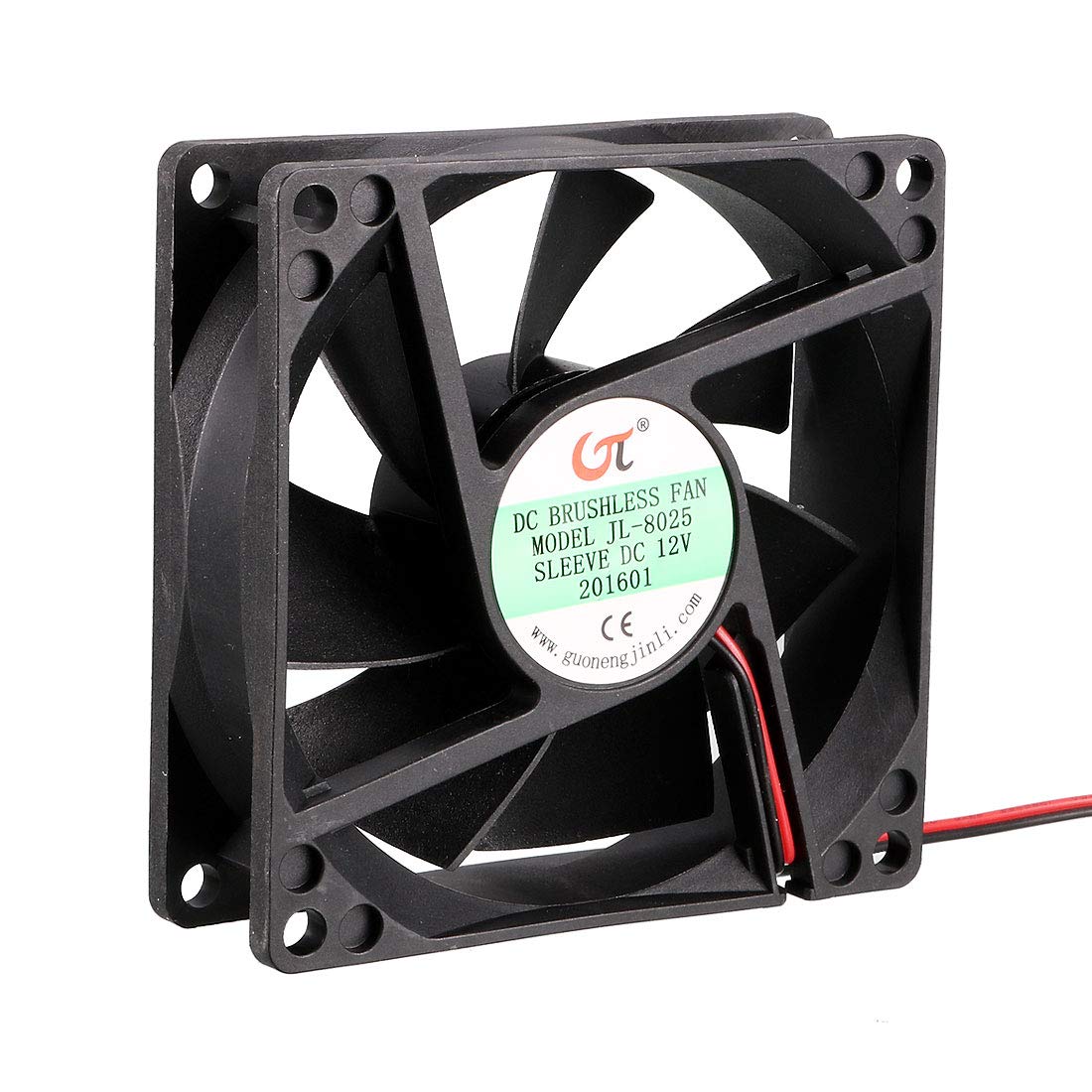 sourcing map 80mm x 80mm x 25mm 12V DC Cooling Fan Long Life Sleeve Bearing Computer Case Fan