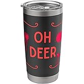 Alastor Radio Demon Oh Deer Blood Splatter Red Stainless Steel Insulated Tumbler