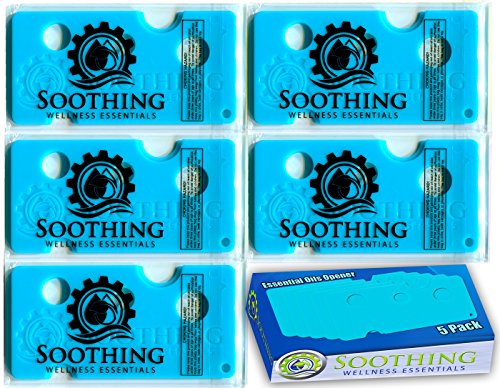 Soothing Wellness Essentials 5 PACK Essential Oils Opener Key Tool Set (CARIBBEAN BLUE) - The Perfect Opener and Remover Accessory for Roller Balls and Caps on Most Bottles