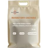 SOLIDLAND Refractory Castable - 25 LBS 3056&deg;F High Temperature Refractory Concrete Dry Mix - Casting FireBricks, Panels and Custom Shapes for Kilns, Forges, Fireplaces &amp; DIY Projects