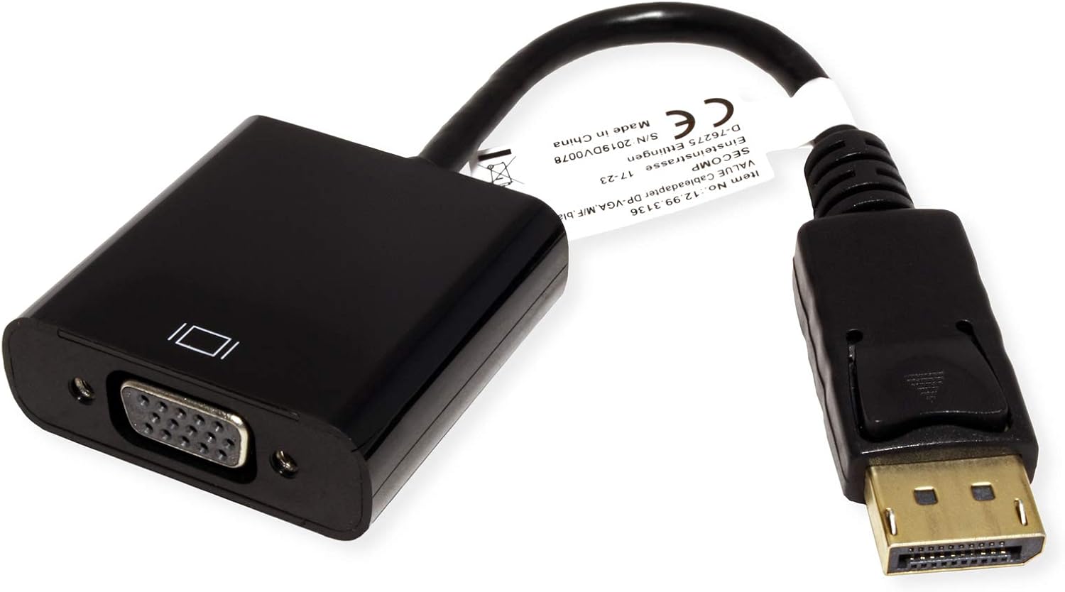 Value DisplayPort - VGA Adapter DP Male - VGA Female Passive with a Resolution of up to 1920 x 1080/1920 x 1200 @ 60 Hz! - Image 3