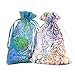 BoNaYuanDa 50pcs Coralline Organza Jewelry bags Candy Pouch Party Wedding Favor Gift Bag 2 Colors
