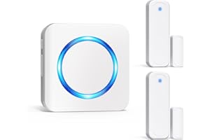 Door Chime, Satisure Door Sensor Chime When Door Opens, Doorbell Chime for Business/Home/Kids, 700 FT Range, 58 Chimes 5 Adjustable Volume Window Alarm 2 Sensors + 1 Receiver