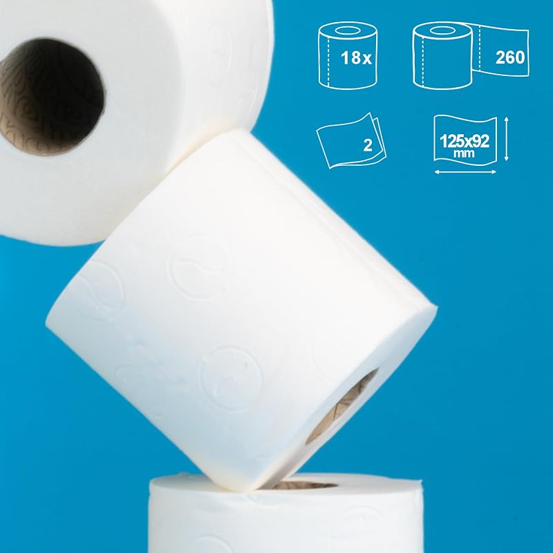 Papel Higiénico Super Doble, 18=36 Rollos, 2 capas, Extrasuave