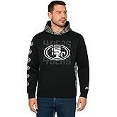 Zubaz NFL Men's Black and White Tonal Camo Lined Hoodie with Team Logo Accents and Back Panel (Small - 5X-Large)
