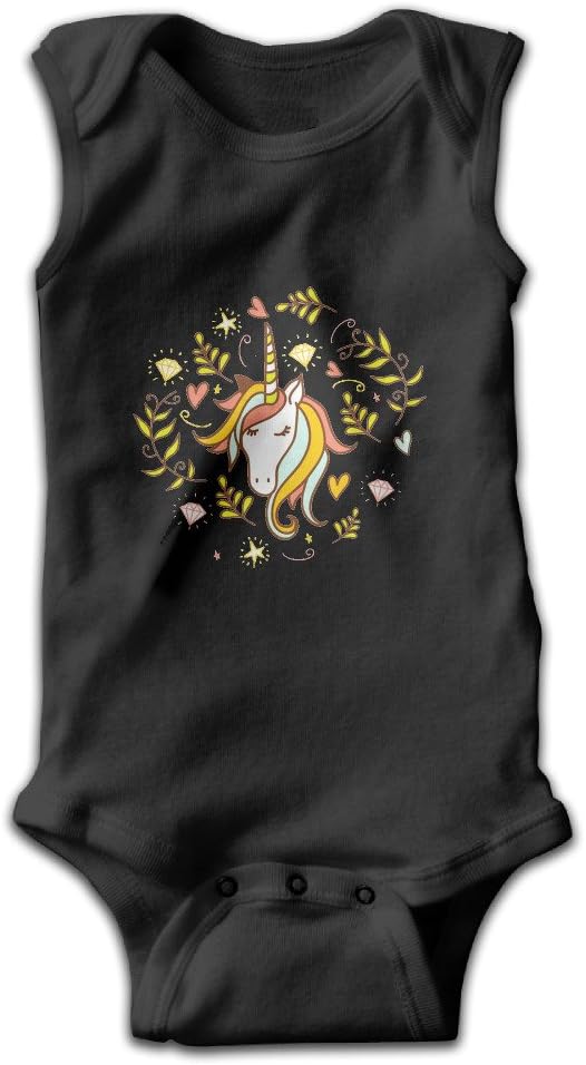 ONE 2 1 Wreath Unicorn Newborn Baby Boy's Girl's Sleeveless Romper Bobysuits Outfits