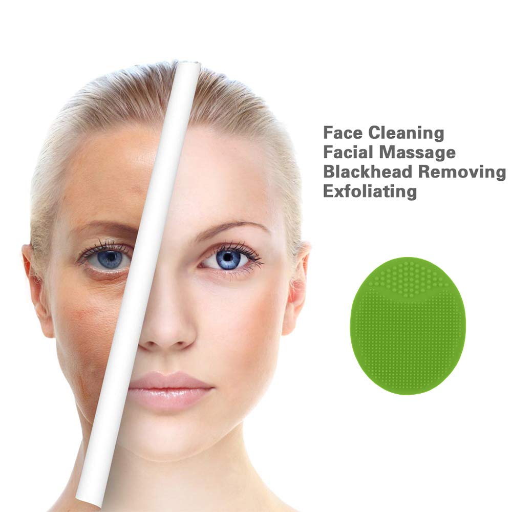 Face Scrubbers Exfoliating Facial Cleansing Brush-Soft Silicone Bristle-Remove Dead Skin Toxins-Improves Lymphatic Functions Exfoliates Stimulates Blood Circulation for Sensitive/Delicate/Dry Skin: Beauty