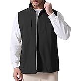 Susclude Men's Quick Dry Lightweight Softshell Vest Windproof Sleeveless Jacket for Fishing Work Golf Hiking Casual Travel