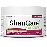 ishancare Seborrheic Dermatitis Cream, Maximum Strength Treatment for Psoriasis, Folliculitis, Dermatitis, Dandruff, Fast Relief for Itching, Redness, Irritation, Scaling, 3.53 Oz