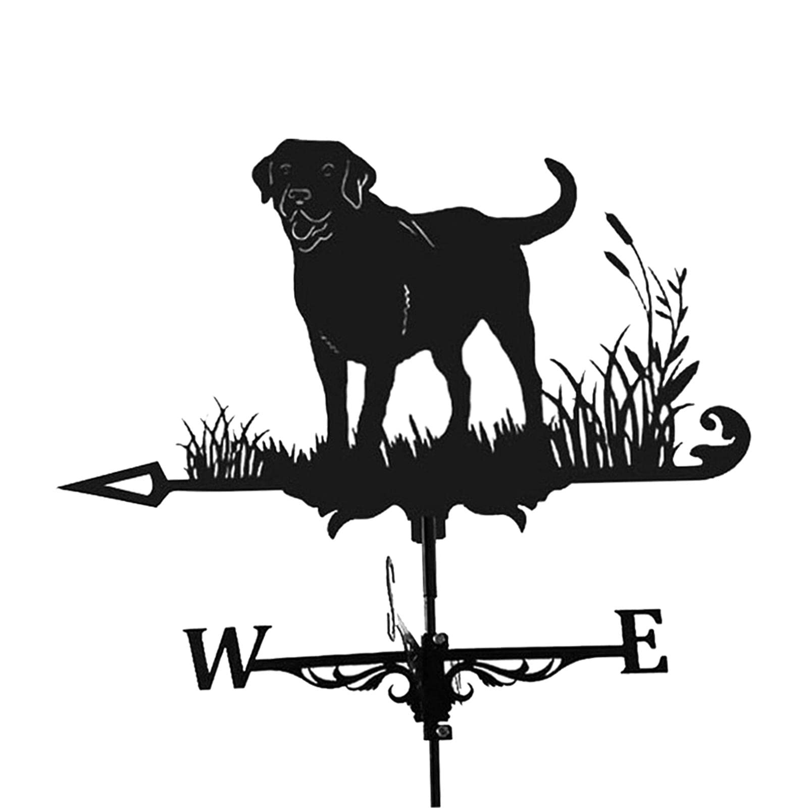Fenteer Weathervane 29.5" Weather Vane Retro Farm Scene Weathervane Professional Measuring Tools Patio Yard Decoration, Dog