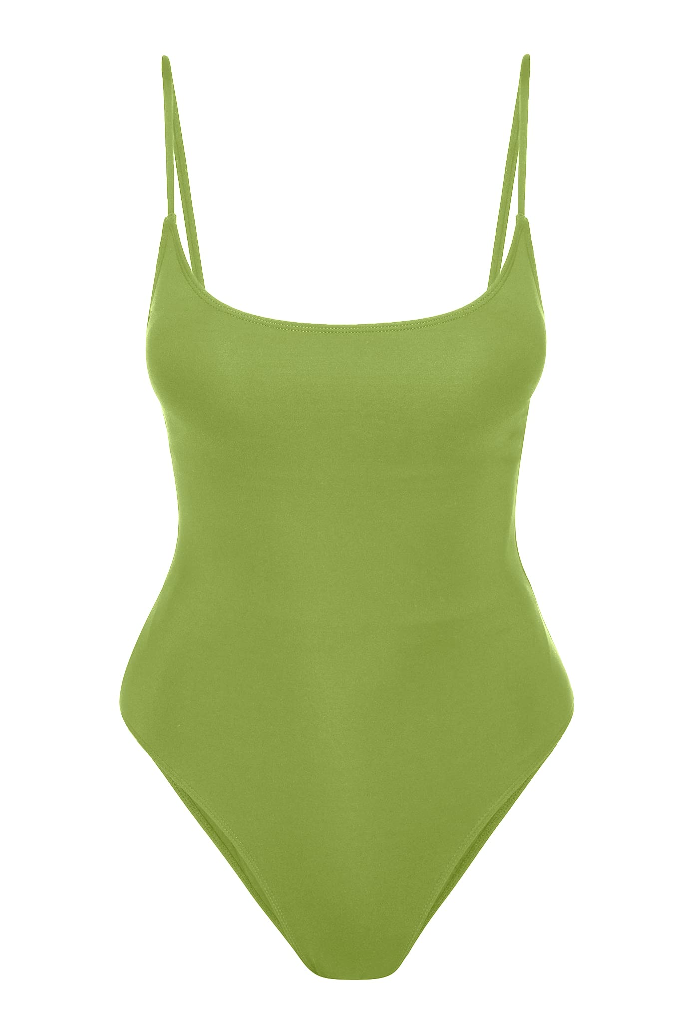 Photo 1 of Narecte Sexy One Piece Bathing Suit for Women Tummy Control High Cut One Piece Swimsuit Womens Grass Green XL