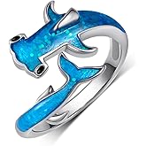 Yorionke Hammerhead Shark Ring Sterling Silver Ocean Animal Ring Ocean Jewelry Shark Themed Gifts for Women Shark Lovers
