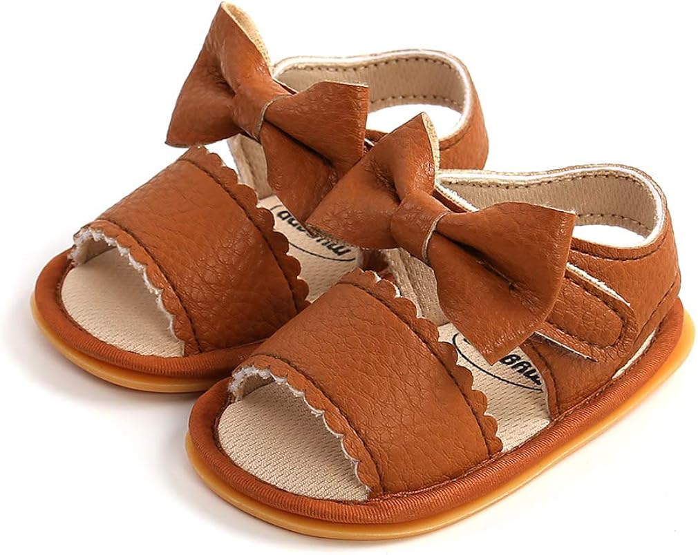  | Infant Baby Girls Sandals Anti-Slip Rubber Sole Toddler First Walker Prewalker Newborn Summer Shoes for Baby Girls | Sandals