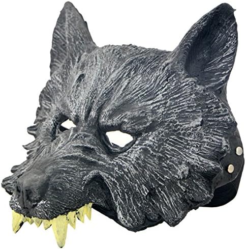 KM Halloween Masks Rubber Mask Masquerade Masks Scary Wolf Mask