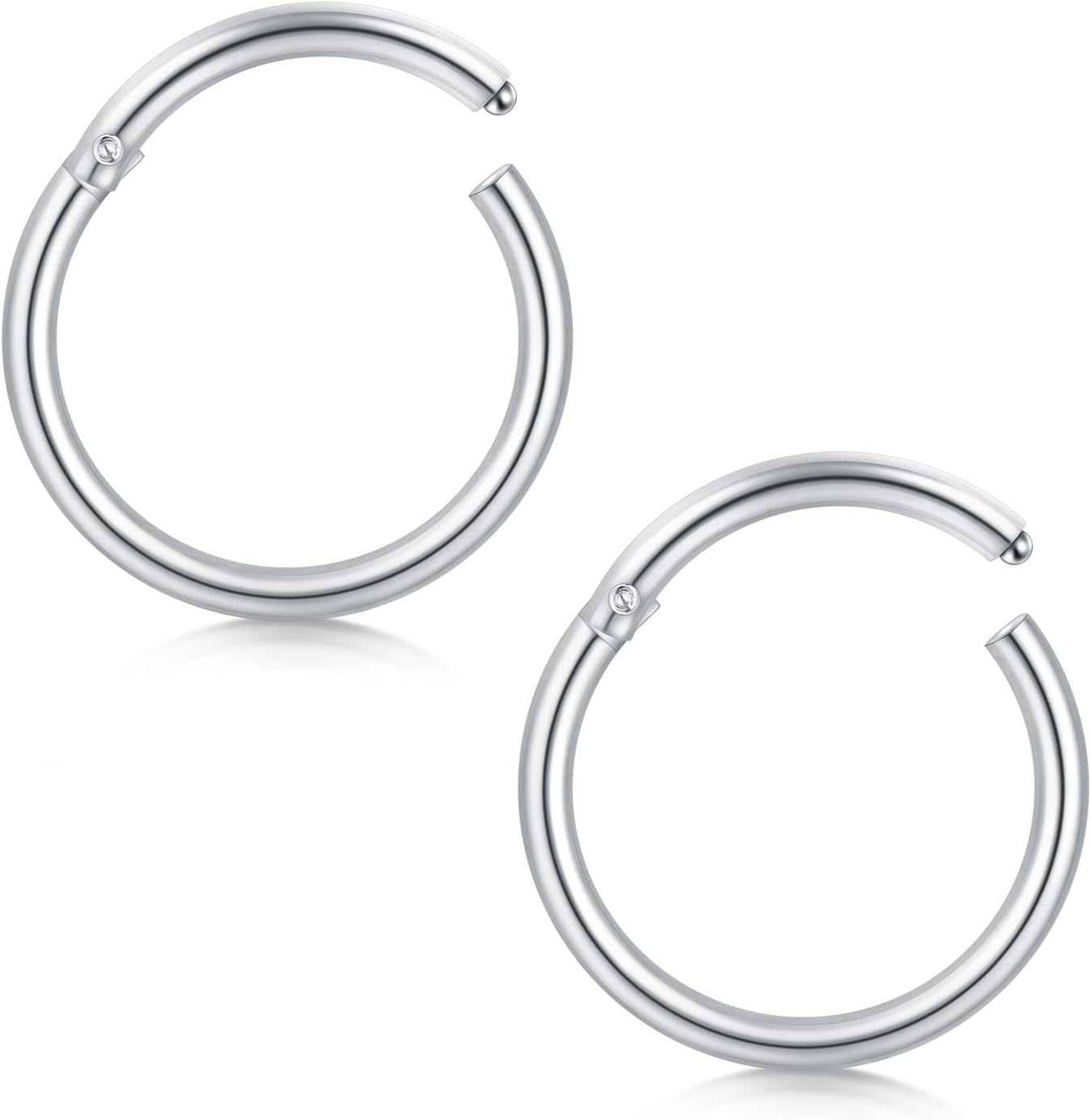 2-5pcs Surgical Steel Segment Nose Ring Hoop 16G 10mm Septum Lip Tragus Earring Cartilage Helix Piercing Jewellery