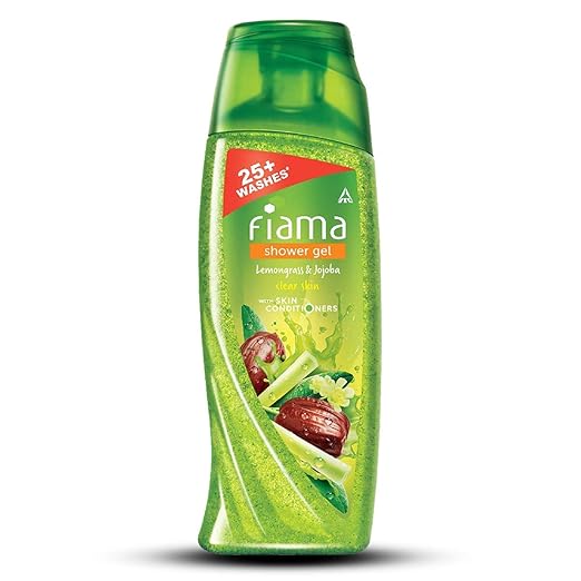 Fiama Shower Gel, Lemon Grass and Jojoba Clear Springs, 100ml with free Loofah