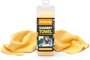 ARTIPOLY Premium Extra Large Shammy Cloth for Car Drying (34”x25”)-Super Absorbent XL Chamois Towel for Car-Reusable Shammy Towel for Car, Bathroom,Pets, Dust Remove, No Spots/Streak/Scratch