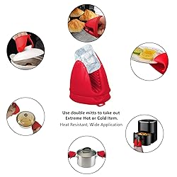 ChufanMomsil 3 Pairs Silicone Oven Mitts Sets Pot