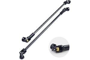 Raflot SCX10 Drive Shaft 2pcs 68-229mm Cut to Length Stainless Steel Driveshaft for 1/10 RC Crawler LCG Rig Sportys Scalers GSPEED Capra SCX10 Pro Element DIY SCX10(Black)