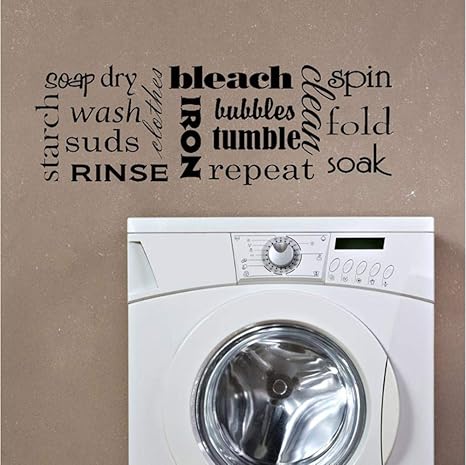 Lavandería Vinilo Etiqueta de la pared Calcomanía de pared Decoración